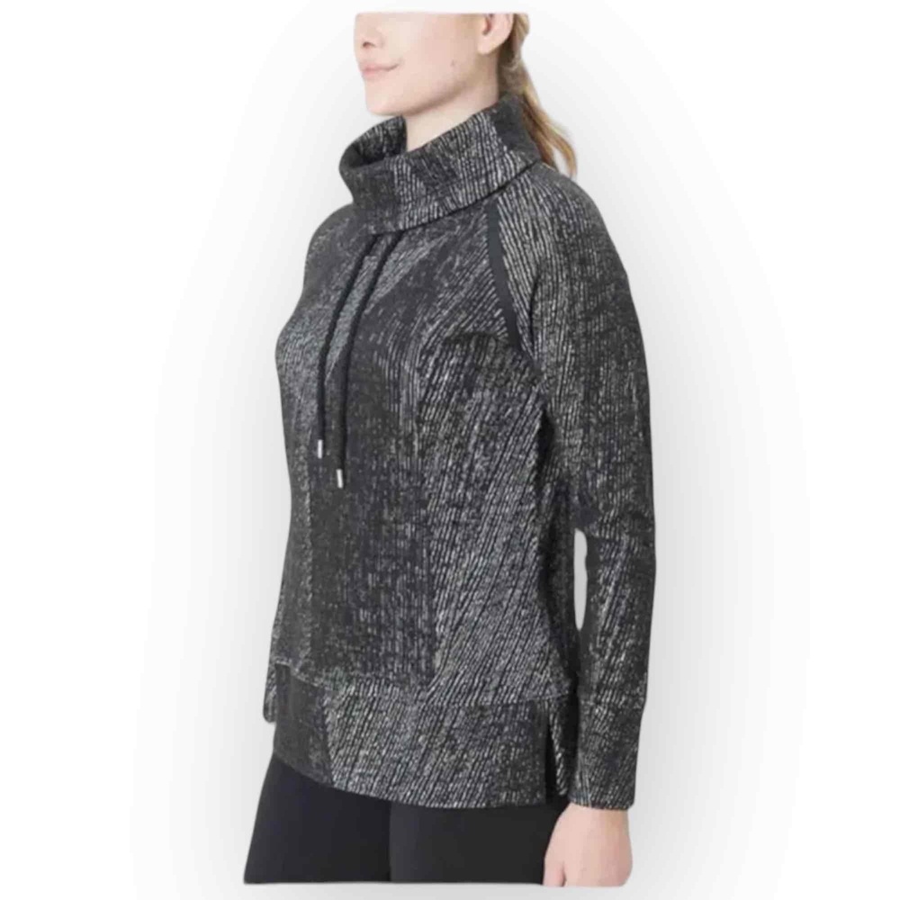 Kirkland Signature Women’s Jacquard Pullover Sweater - Black/White, Size M 950M